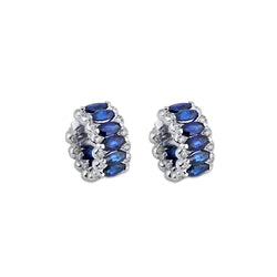 Amore Eternity Blue Sapphire Small Hoop Earrings