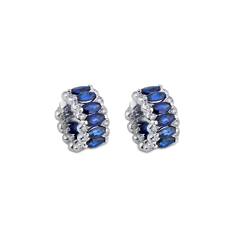Amore Eternity Blue Sapphire Small Hoop Earrings