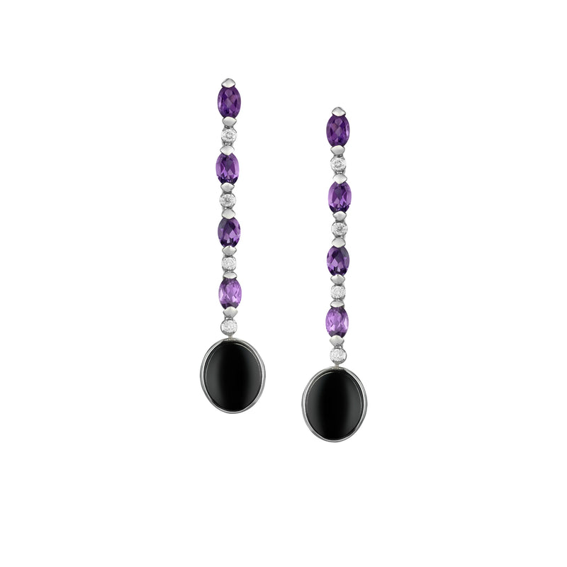 Venice Moretta Onyx Drop Earrings