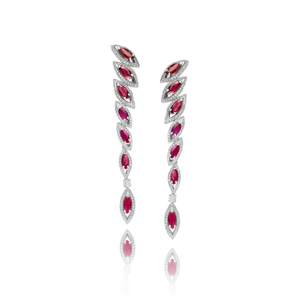 Petali Ruby Drop Earrings