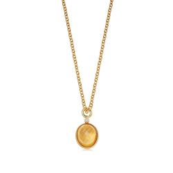 Venice Domed Faceted Citrine Pendant