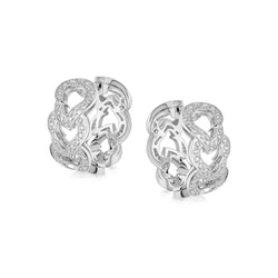 Kashmir White Gold and Diamond Hoop Earrings