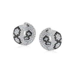 Starlight Infinity Small White Gold Hoop Earrings
