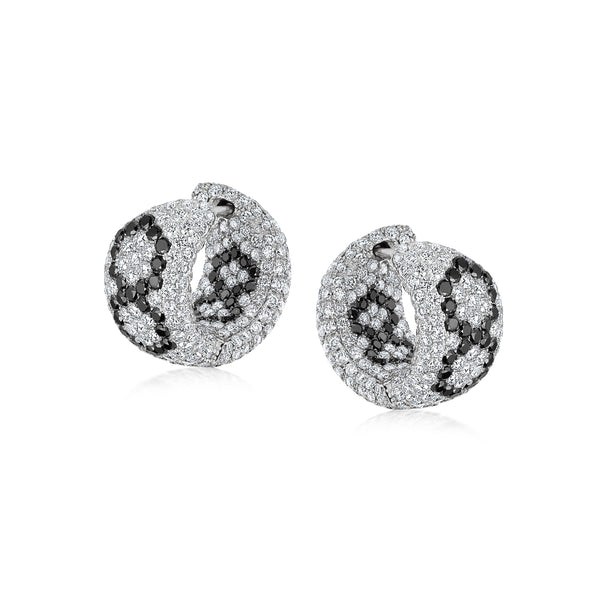 Starlight Infinity Small White Gold Hoop Earrings