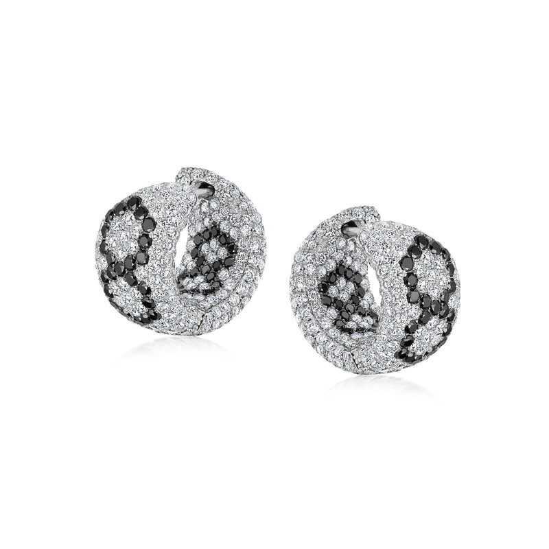 Starlight Infinity Small White Gold Hoop Earrings