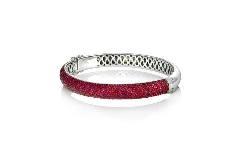 Starlight Ruby White Gold Bangle