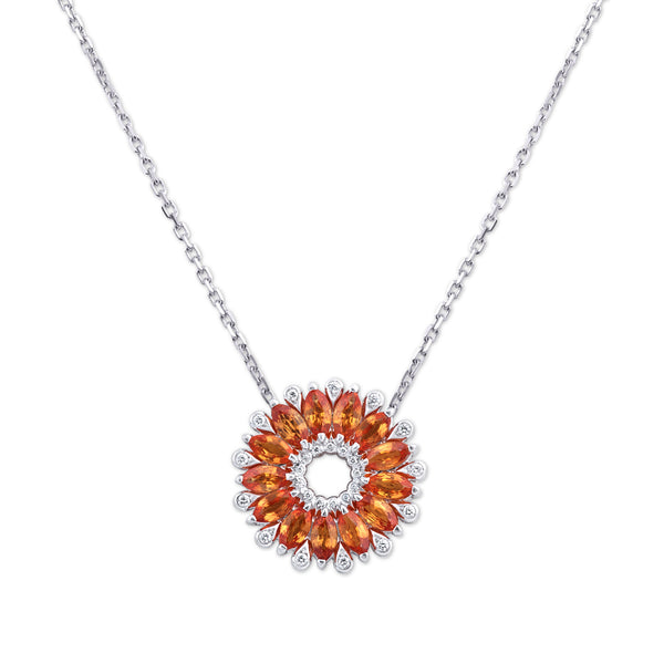 Amore Dalia Medium Orange Sapphire Pendant
