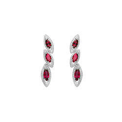 Petali Trilogy Ruby Earrings